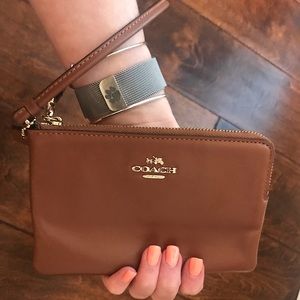COACH Double Corner Zip Wristlet